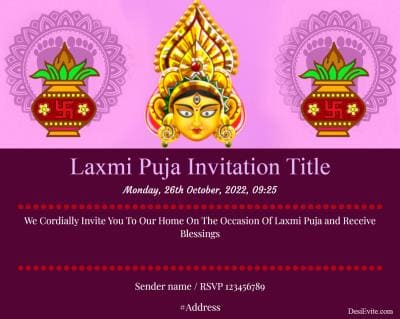 Laxmi Puja Aradhana