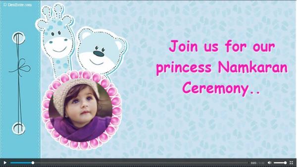 Namkaran Ceremony Video Invite