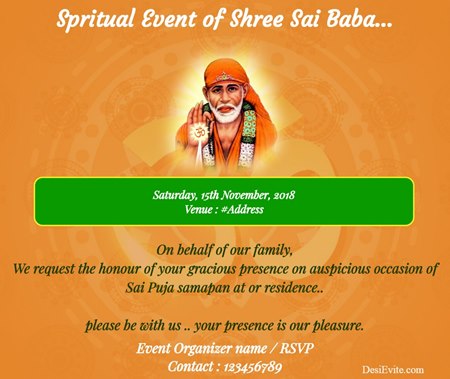 Spiritual event of Sai Baba