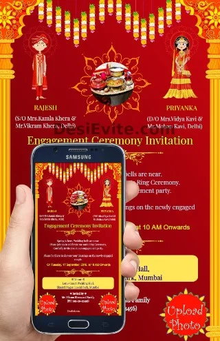 Classy Ring Ceremony invitation card - Shaadi Vibes