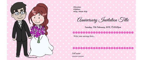 free Wedding Anniversary Invitation Card & Online Invitations