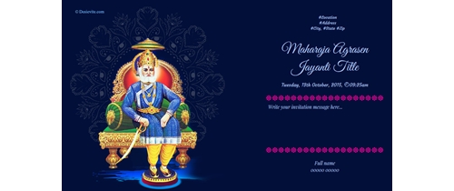 Lets celebrate Maharaja Agrasen Jayanti