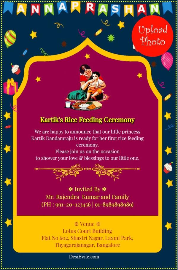 Annaprashan sanskar with option to change photo
