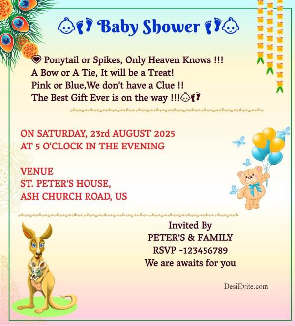 free Baby Shower Invitation card 