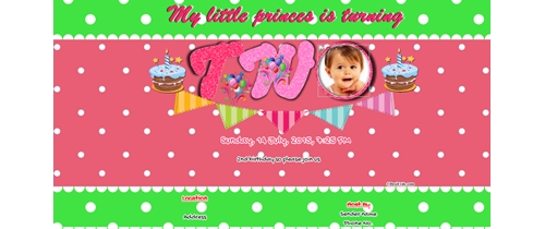 2nd Birthday Invitation for Girls