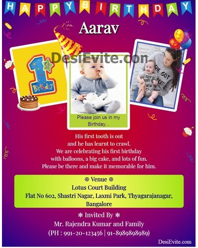 Free Baby S First Birthday Invitations Evite