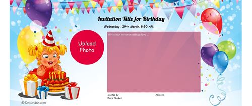 High Resolution Birthday Invitation card