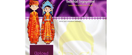Engegment Invitation with buddha theme
