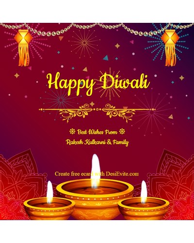 diwali greeting card without photo