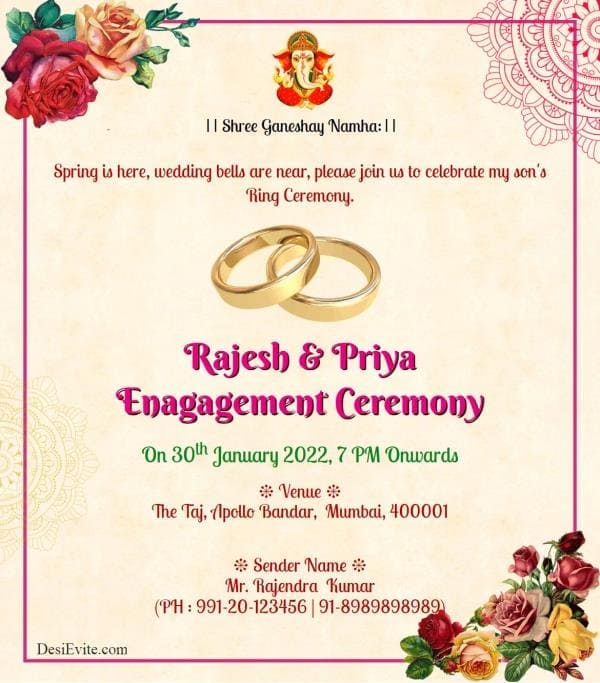 Ring Ceremony Invitation Videos at Rs 2499/video in Sas Nagar | ID:  20597119933