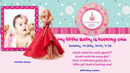 1st Birthday Invitation for Girls