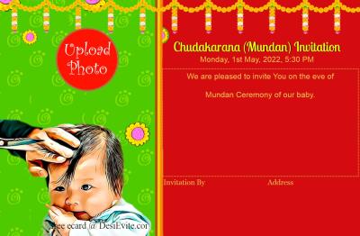 Mundan Card  Mundan Card in Hindi  Mundan Invitation Card  Mundan  Ceremony