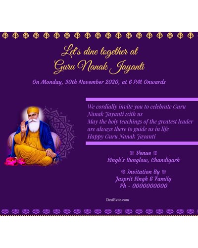 Celebration of Guru Nanak Jayanti