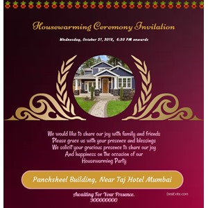 Free Griha Pravesh Housewarming Invitation Card Online Invitations