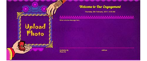 Indian engagement invitation card