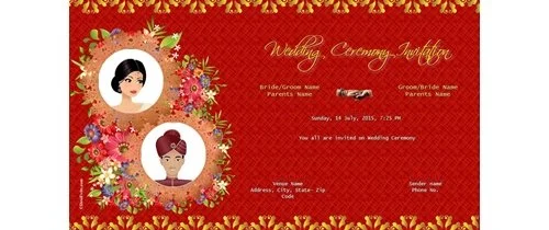 Indian Wedding Ceremony Invitation
