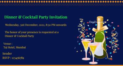 Get Together Dinner & Cocktail Party Invitation