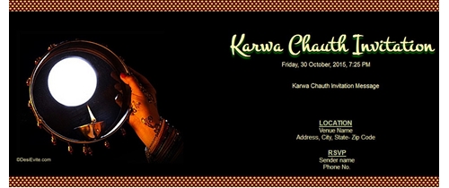 Karwa Chauth Invitation
