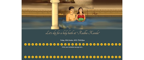 dip for a holy bath at Radha Kunda