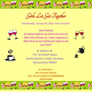 free Kitty Party Invitation Card & Online Invitations free Kitty Party Invitation Card & Online Invitations