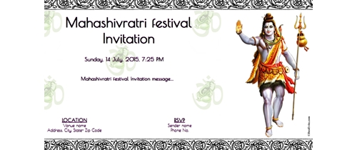 free Maha Shivaratri Invitation Card & Online Invitations