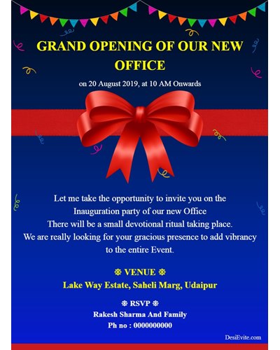 Bank Grand Opening Invitation