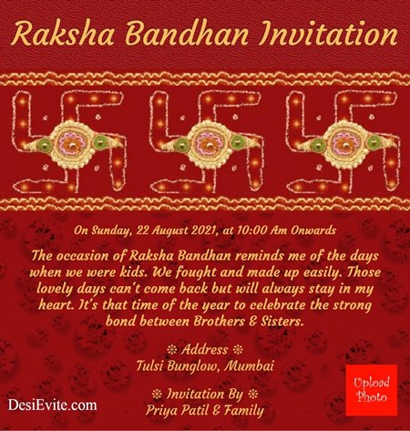 Raksha Bandhan Invitation