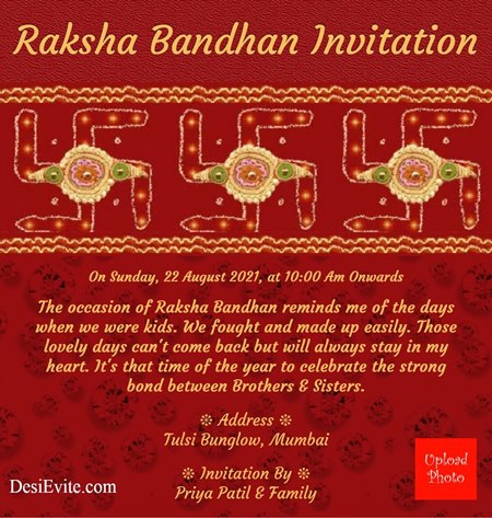 Raksha Bandhan Invitation