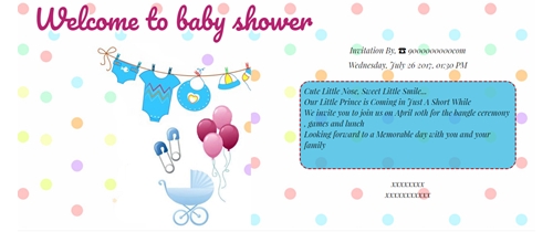 godh bharai invitation card online