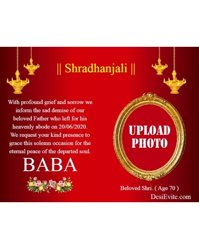 shradhanjali english greeting e card