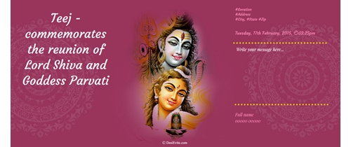 commomemorates the reunion of Lord Shiva and Goddess Parvati